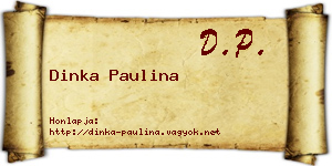 Dinka Paulina névjegykártya